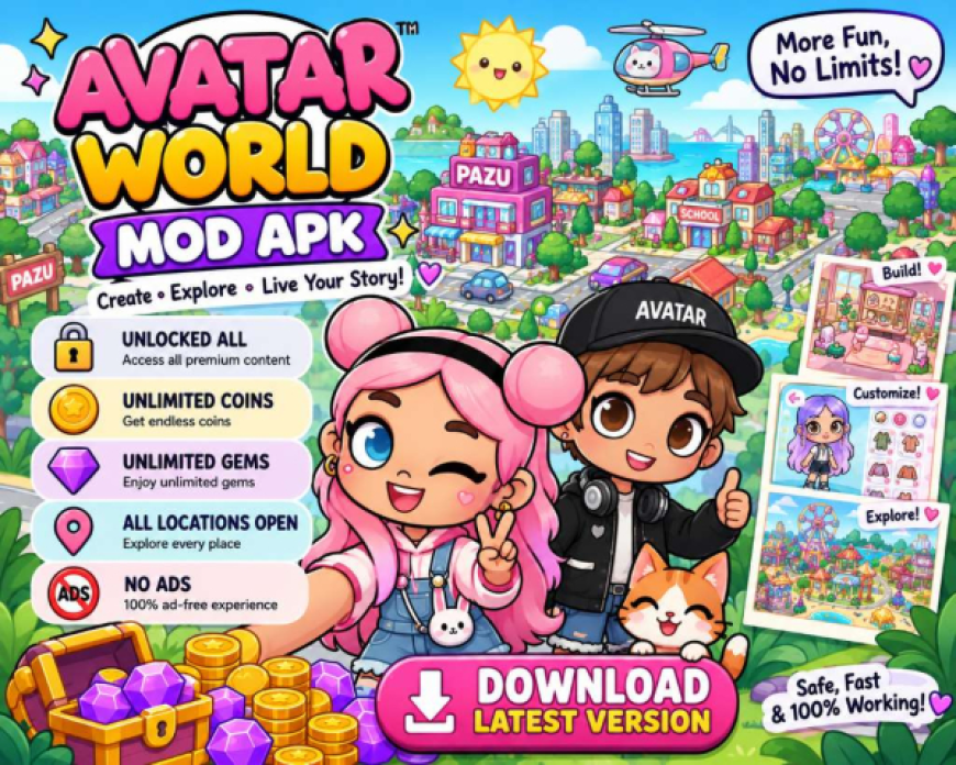 Avatar World Mod APK v1.218 (2026) Unlimited Money & Unlocked Everything