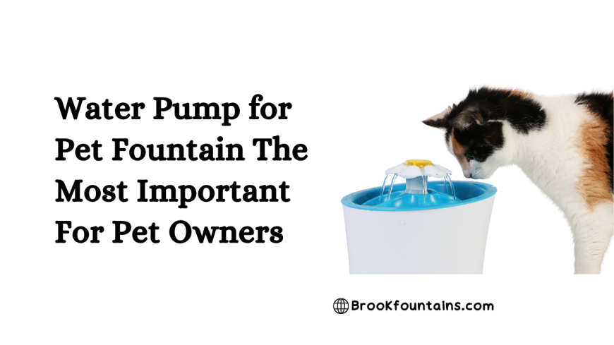Water Pump for Pet Fountain The Most Important For Pet Owners