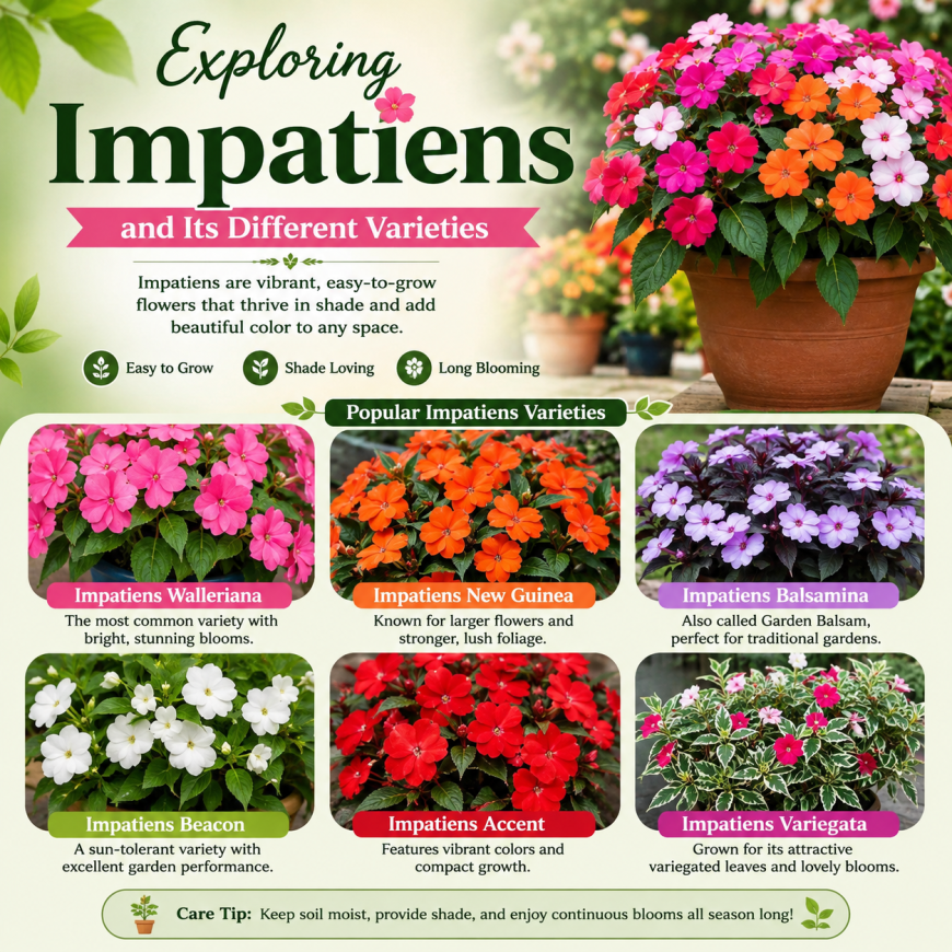 Exploring Impatiens and Its Different Varieties
