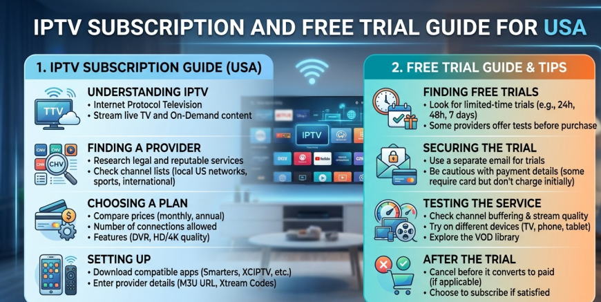 Ultimate Guide to IPTV Subscription USA, Free Trial & Service