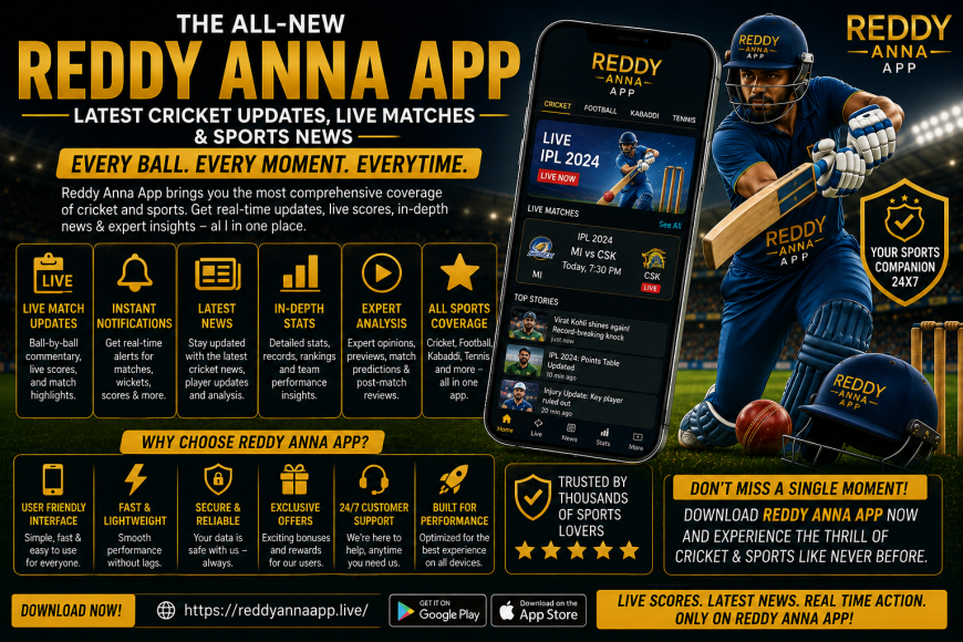 Reddy Anna App – Latest Cricket Updates, Live Matches & Sports News