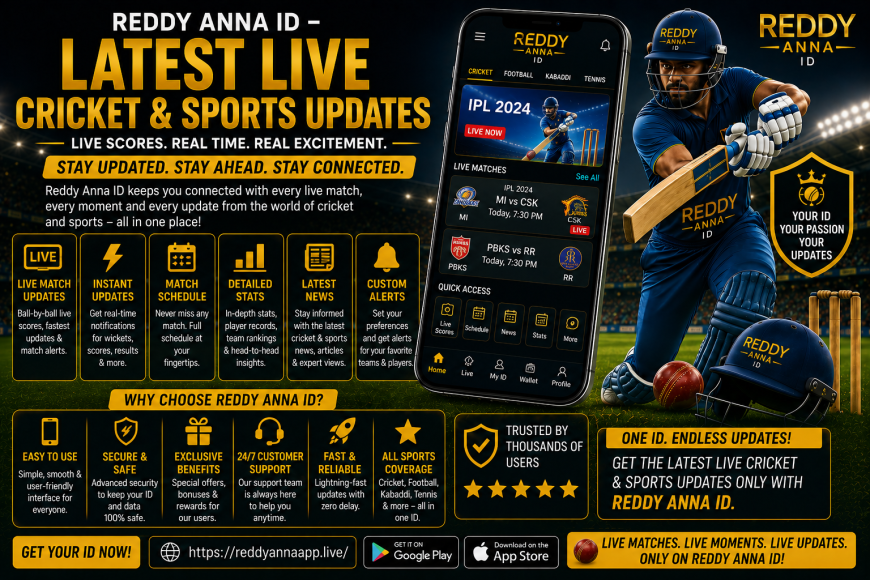 Reddy Anna ID – Latest Live Cricket & Sports Updates