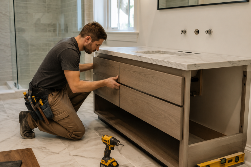 Transform Your Space With Bathroom Vanity Installation in Cary, IL