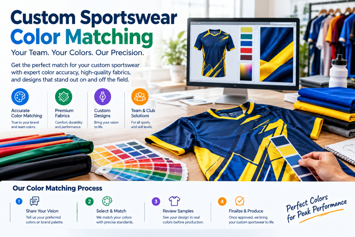 Custom Sportswear Color Matching: A Guide for Teams and Brands