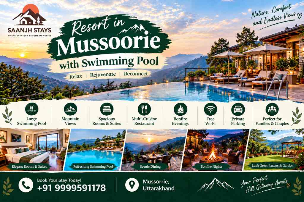 Resort in Mussoorie with Swimming Pool