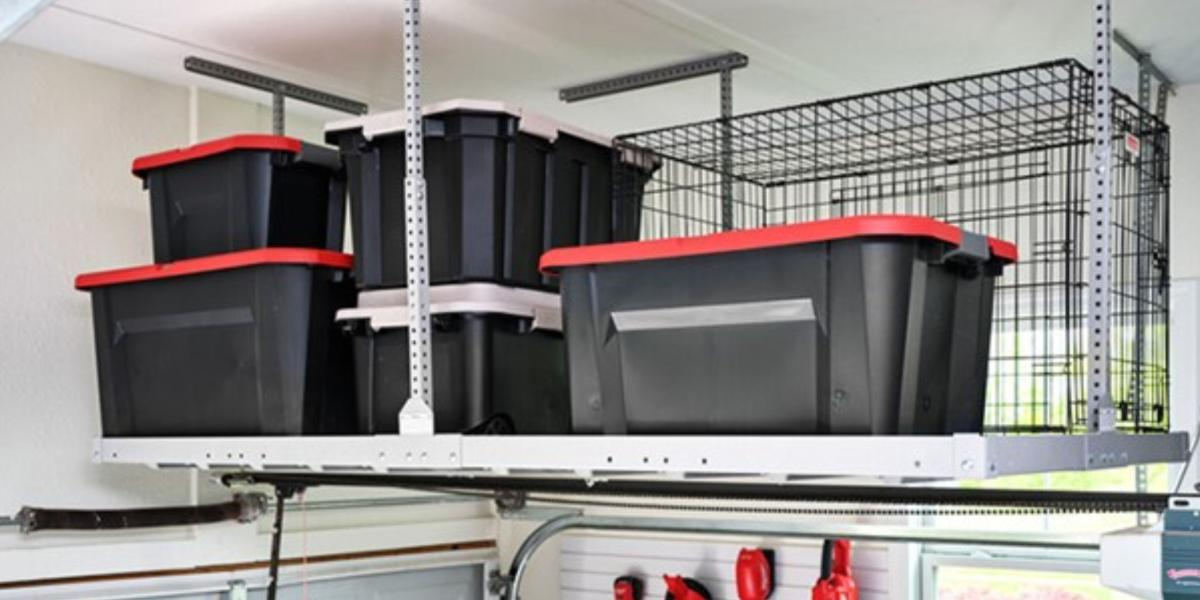 Why Do Garage Ceiling Storage Racks Use Open Corners, T-Braces, and Multiple Trusses?