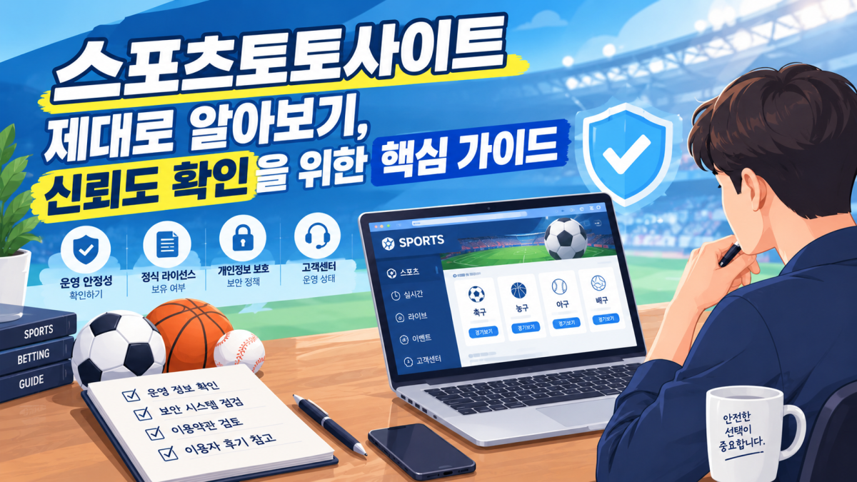 스포츠토토사이트 제대로 알아보기, 신뢰도 확인을 위한 핵심 가이드