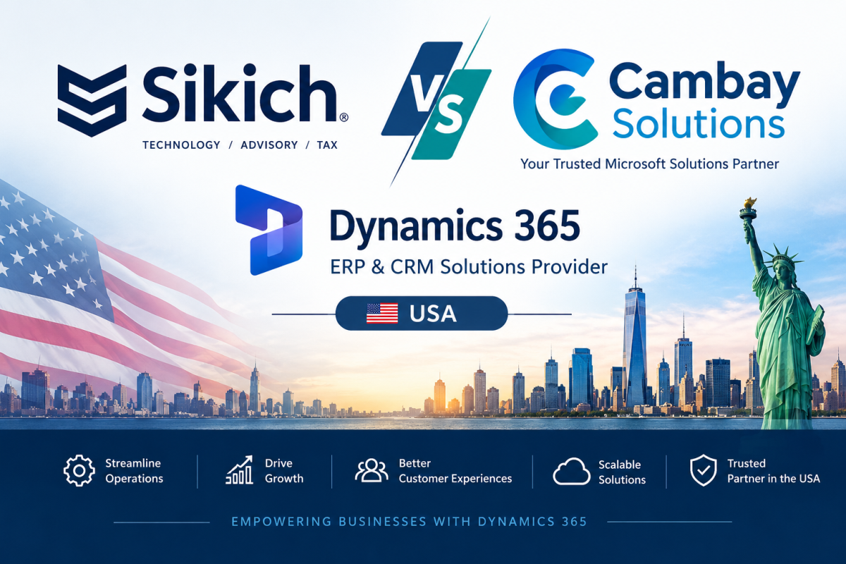 Sikich Vs Cambay Solutions Dynamics 365 ERP and CRM solutions provider  in  USA