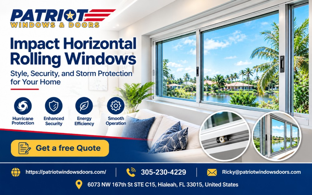 Impact Horizontal Rolling Windows for Hurricane Protection