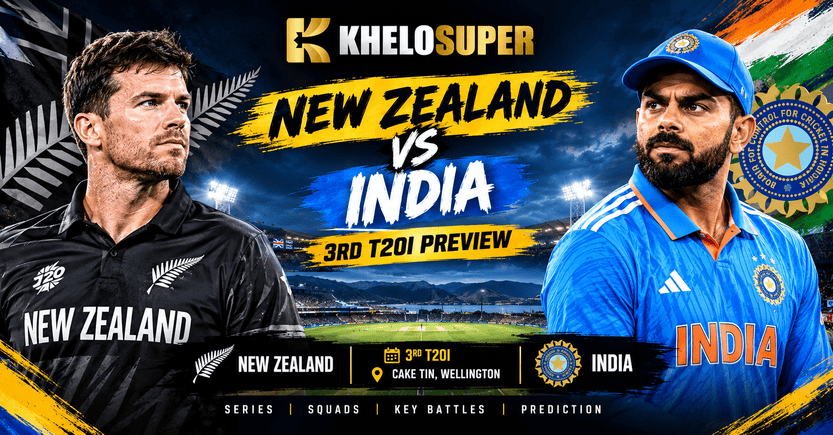 Khelosuper Match Watch: New Zealand vs India, 3rd T20I Preview