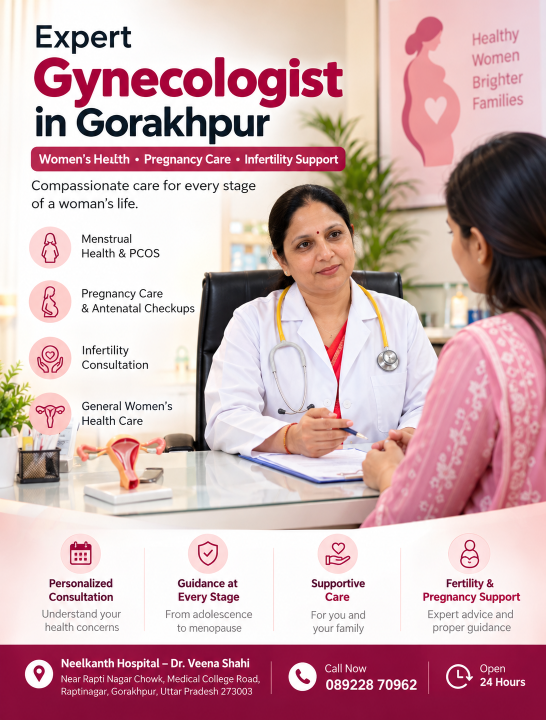 Gynecologist in Gorakhpur | Neelkanth Hospital – Dr. Veena Shahi
