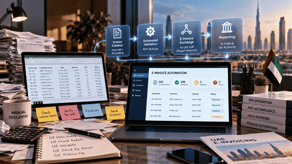UAE E-Invoice Automation Software: From Data Entry to Exchange