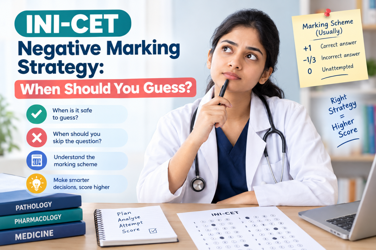 INI-CET Negative Marking Strategy: When Should You Guess