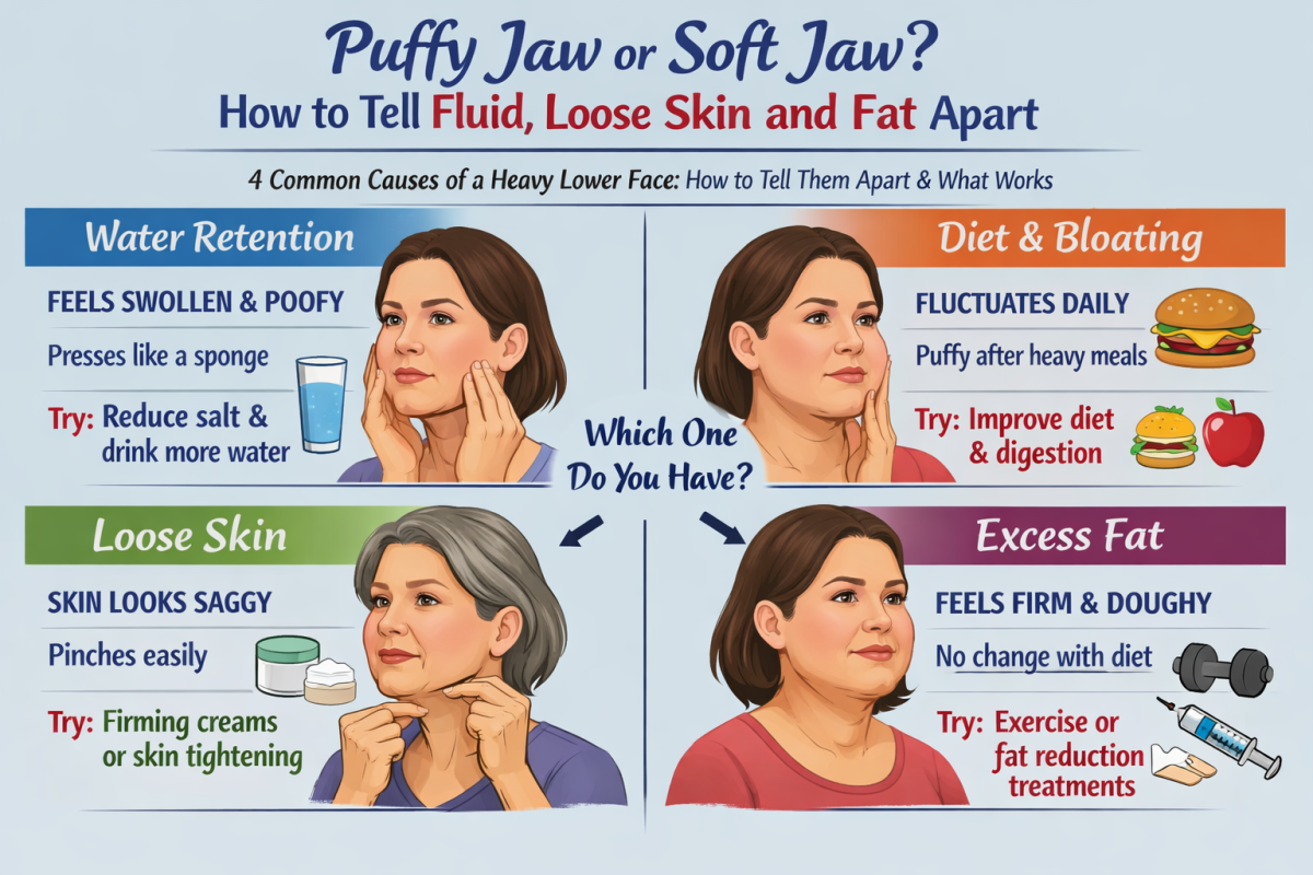 Puffy Jaw or Soft Jaw? How to Tell Fluid, Loose Skin and Fat Apart