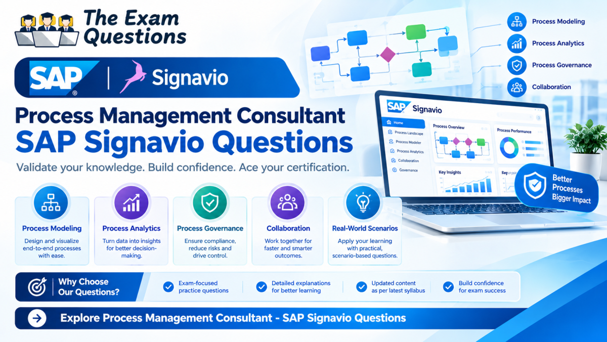 Process Management Consultant - SAP Signavio Questions: A Career-Focused Certification Preparation Guide