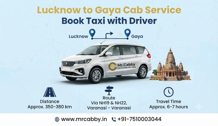 Lucknow to Gaya Cab Service - Book Taxi with Driver