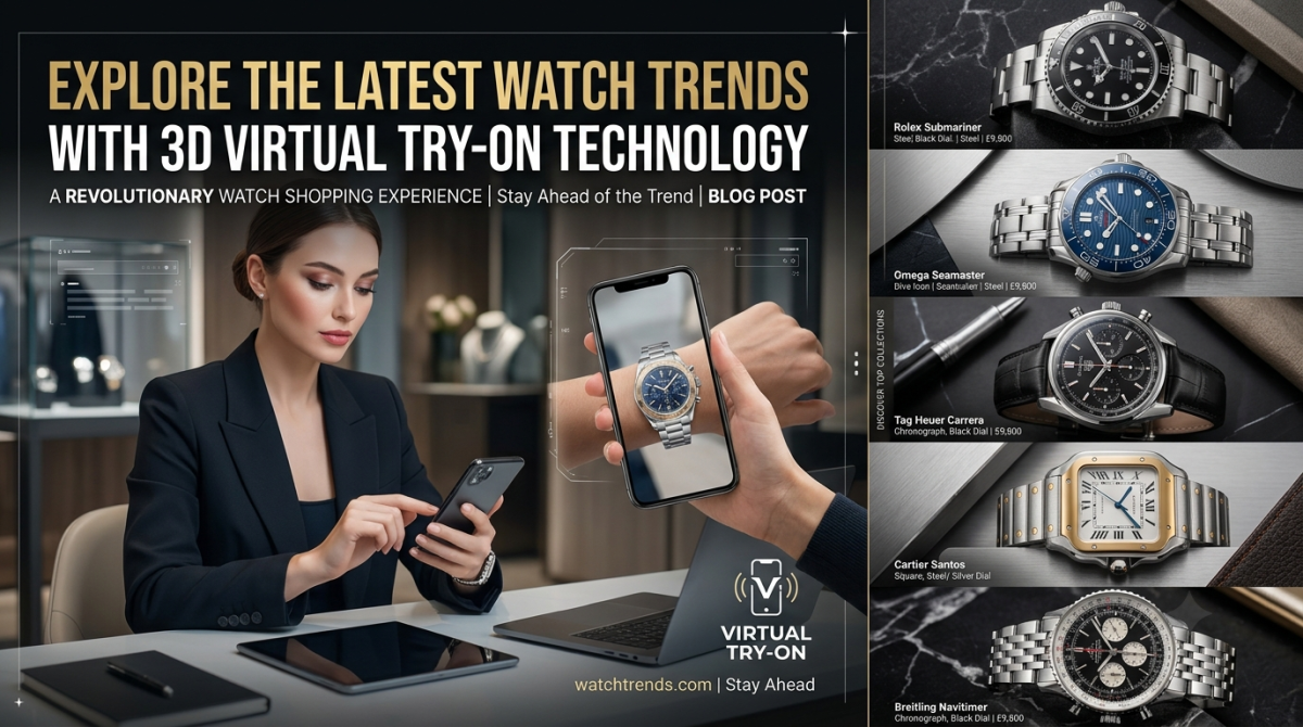 Explore the Latest Watch Trends with 3D Virtual Try-On Technology