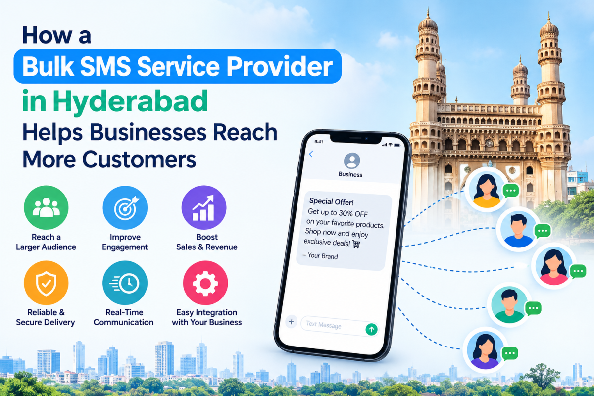 How a Bulk SMS Service Provider in Hyderabad Helps Businesses Reach More Customers