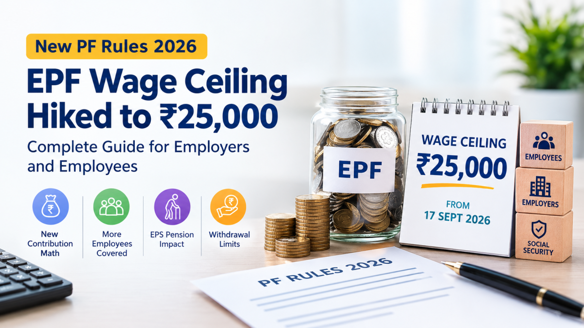 New PF Rules 2026: EPF Wage Ceiling Hiked to ₹25,000
