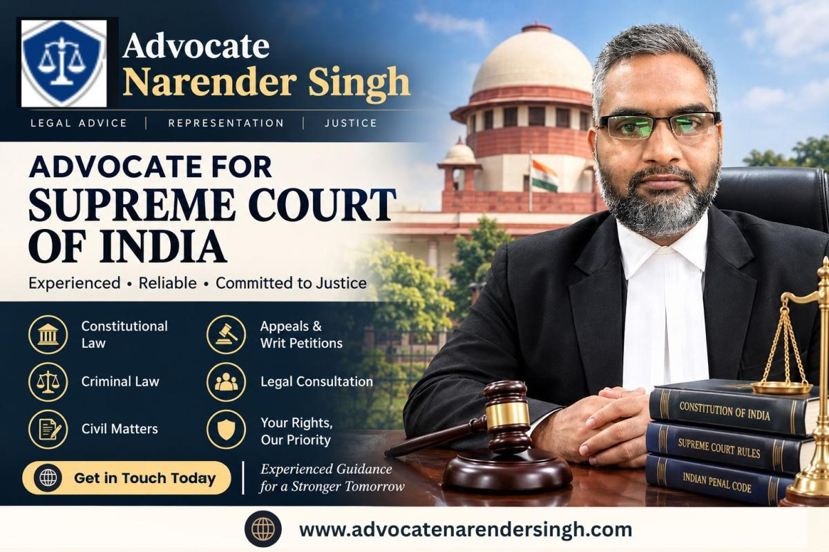 Experienced Advocate for Supreme Court of India | Narender Singh