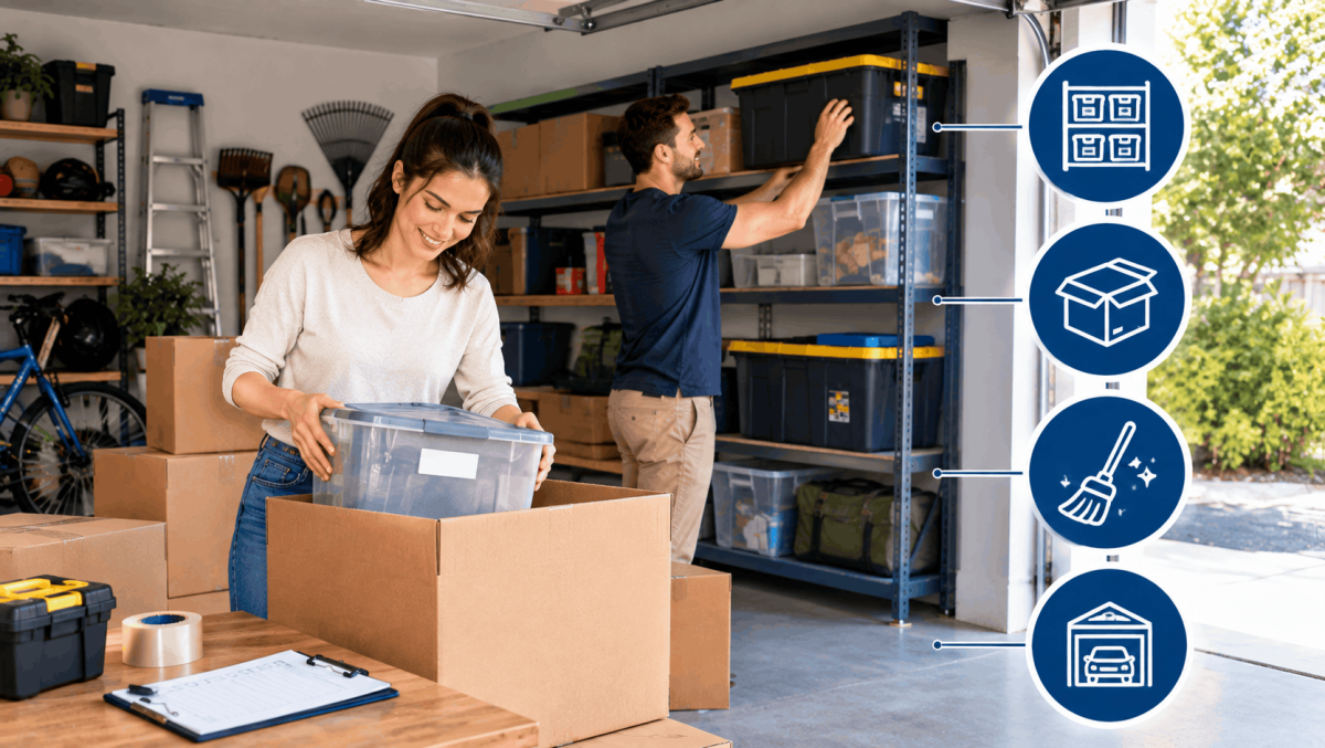 How to organise a garage before moving house