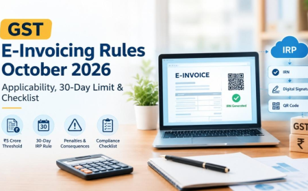 GST E-Invoicing Rules 2026: ₹5 Crore Limit & 30-Day Rule