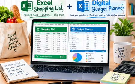 Excel Shopping List and Digital Budget Planner Guide