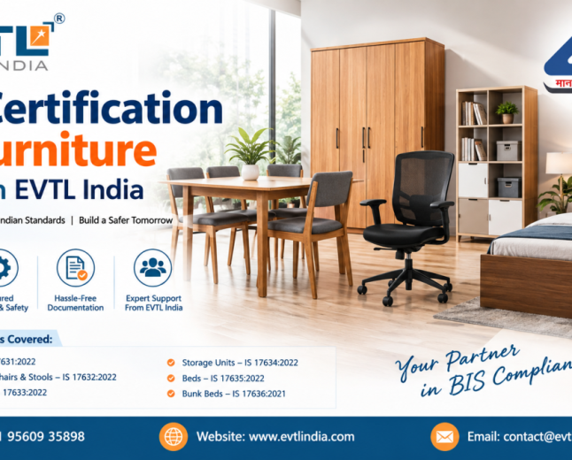 BIS For Furniture Products With EVTL India to Meet Quality Standards